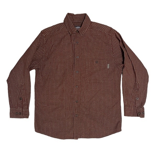 Woolrich Button Up Long Sleeve‎ Thick Red Check Shirt Men’s Medium Vintage - Picture 5 of 9